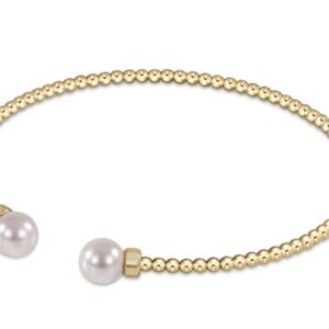 Gold Beaded Bracelet with Pearls worn once